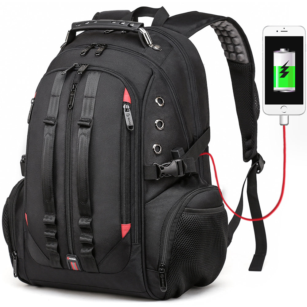 Großer Laptop-Freizeitrucksack 17 Zoll Robuster XL-Hochleistungsreiserucksack 0