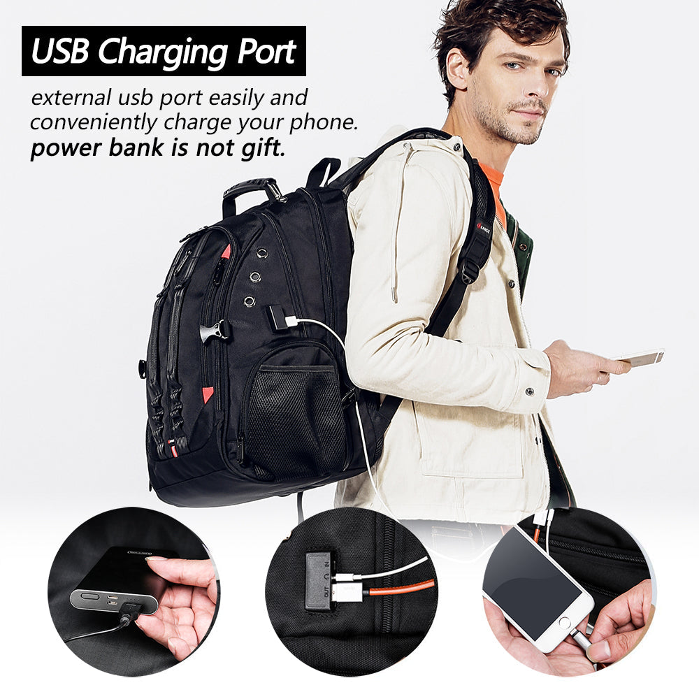 Großer Laptop-Freizeitrucksack 17 Zoll Robuster XL-Hochleistungsreiserucksack 5