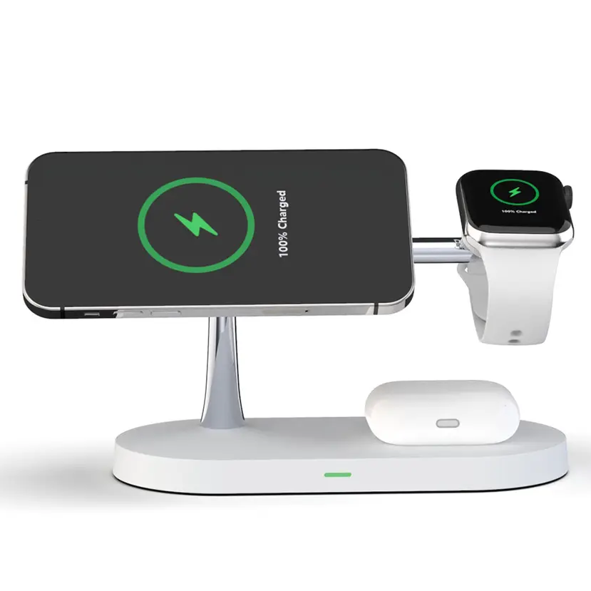 3-in-1-drahtloses Ladegerät für Smartphone, Smartwatch und Ohrhörer-Schnellladestation mit modernem Design-3