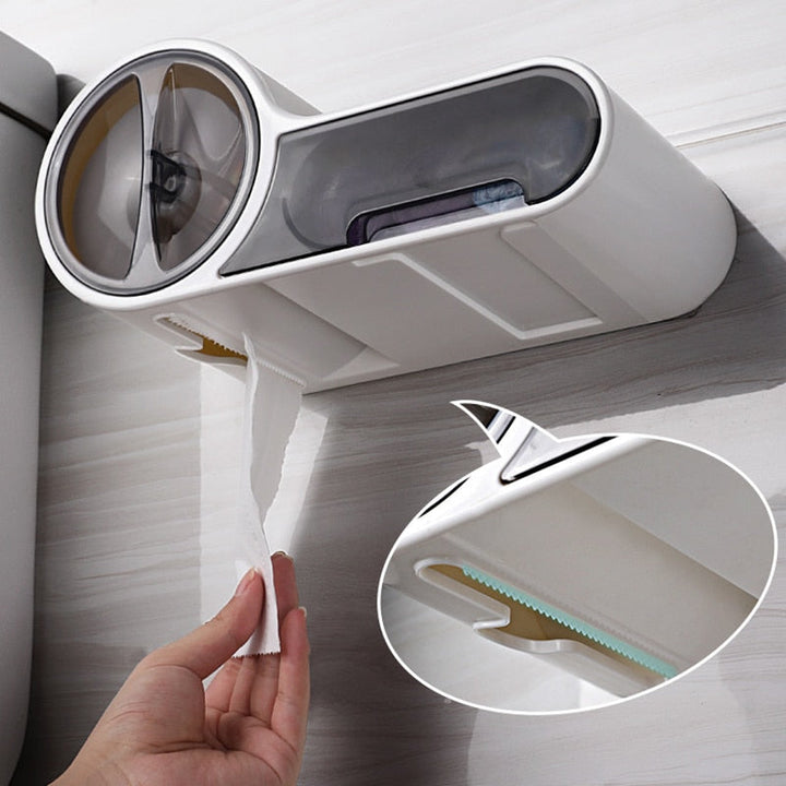  Multifunktionaler Toilettenrollhalter - elegant und perfekt für die Lagerung des Bades-2