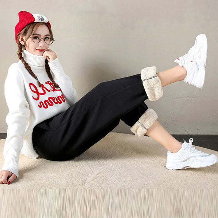 MARY | Damen dicke Fleece Winterleggings