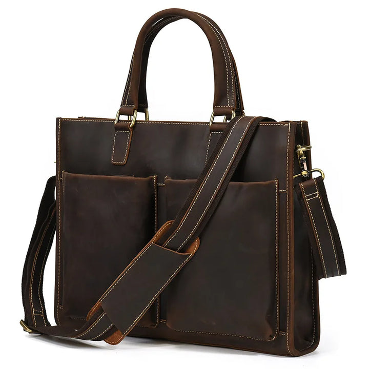 Jack | Herren Vintage Leder Reise Crossbody Messenger Handtasche