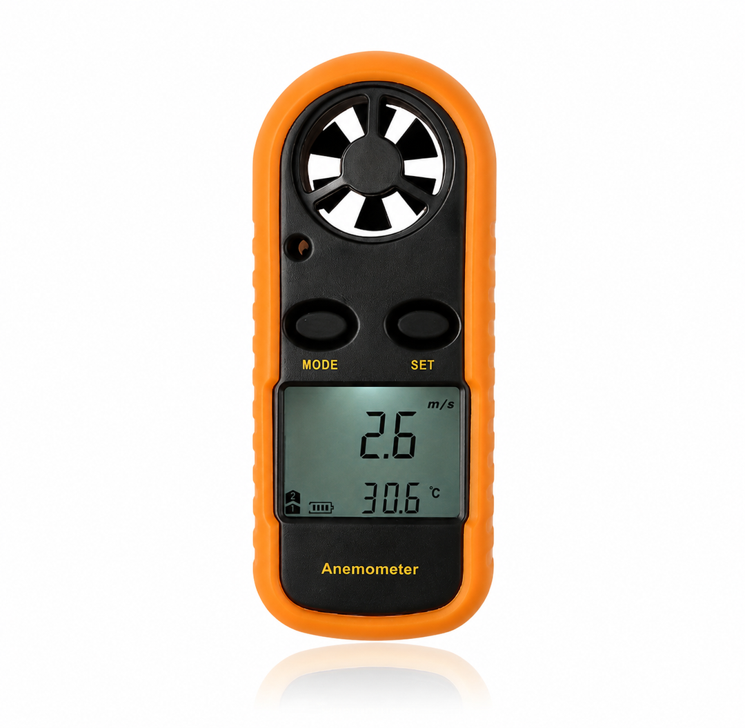 Digitales Windgeschwindigkeitsmesser mit klarem LCD -Display - tragbarer Windemometer für Outdoor -Aktivitäten