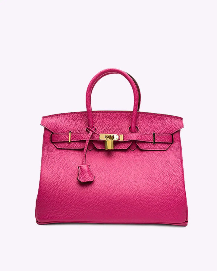 Handtasche Damen aus Leder – Elegante Handtasche für Damen mit geräumiger Organisation und klassischer Silhouette in Cognac 5