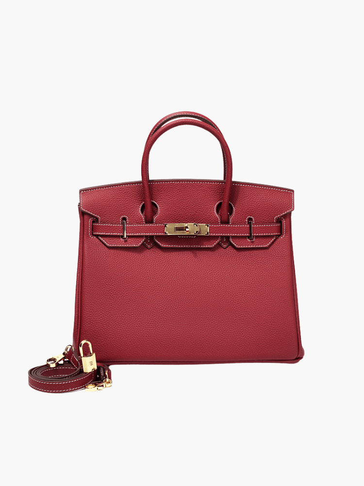 Handtasche Damen aus Leder – Elegante Handtasche für Damen mit geräumiger Organisation und klassischer Silhouette in Cognac 6