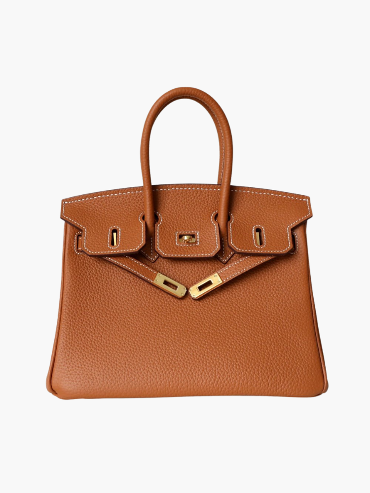 Handtasche Damen aus Leder – Elegante Handtasche für Damen mit geräumiger Organisation und klassischer Silhouette in Cognac 8
