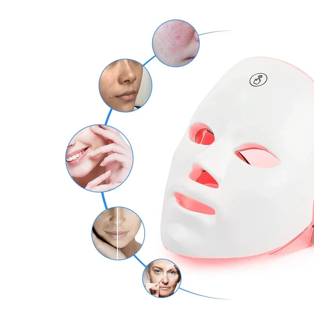 Altersglühen - 7 -Farben -LED -Therapiemaske für Gesichtsaufhebung und Aufhellung-4