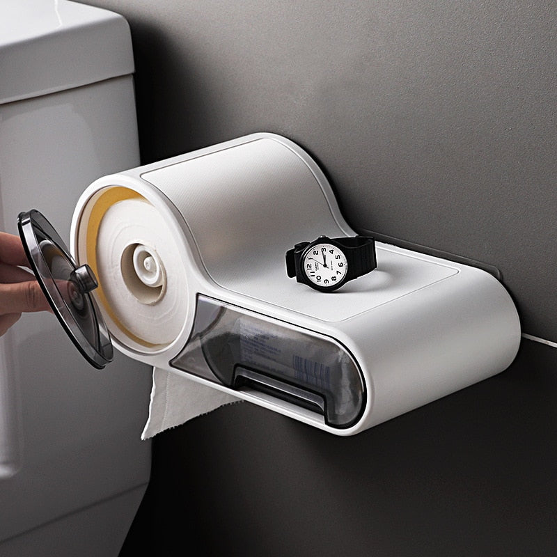  Multifunktionaler Toilettenrollhalter - elegant und perfekt für die Lagerung des Bades-4