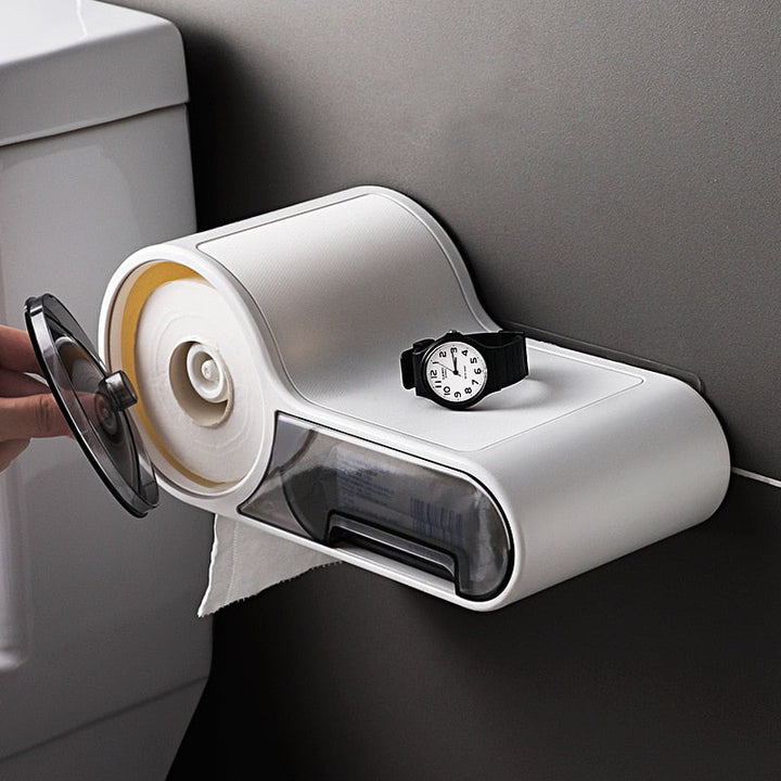  Multifunktionaler Toilettenrollhalter - elegant und perfekt für die Lagerung des Bades-4
