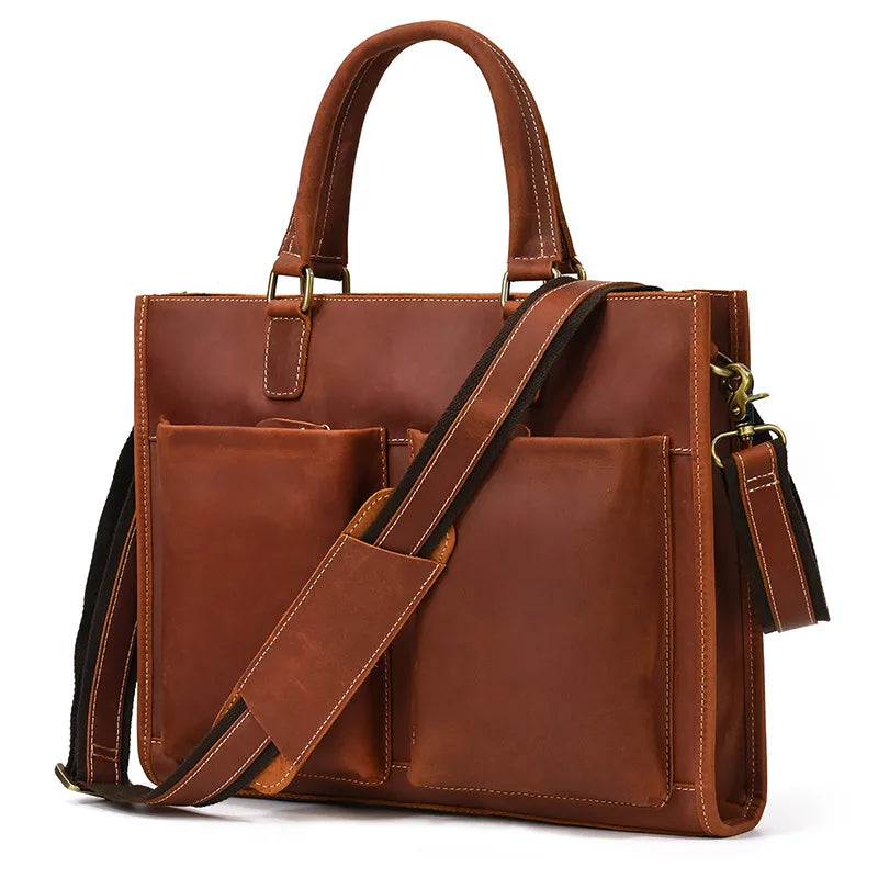 Jack | Herren Vintage Leder Reise Crossbody Messenger Handtasche