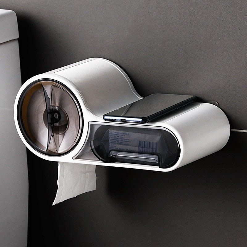  Multifunktionaler Toilettenrollhalter - elegant und perfekt für die Lagerung des Bades-1
