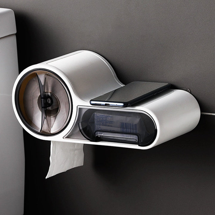  Multifunktionaler Toilettenrollhalter - elegant und perfekt für die Lagerung des Bades-1