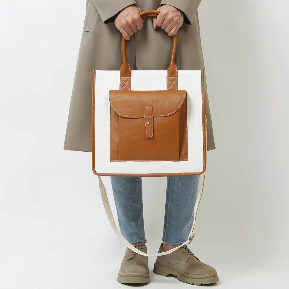 Herren-Business-Handtasche aus Leder – Umhängetasche mit großem Fassungsvermögen für 14-Zoll-Laptops 4