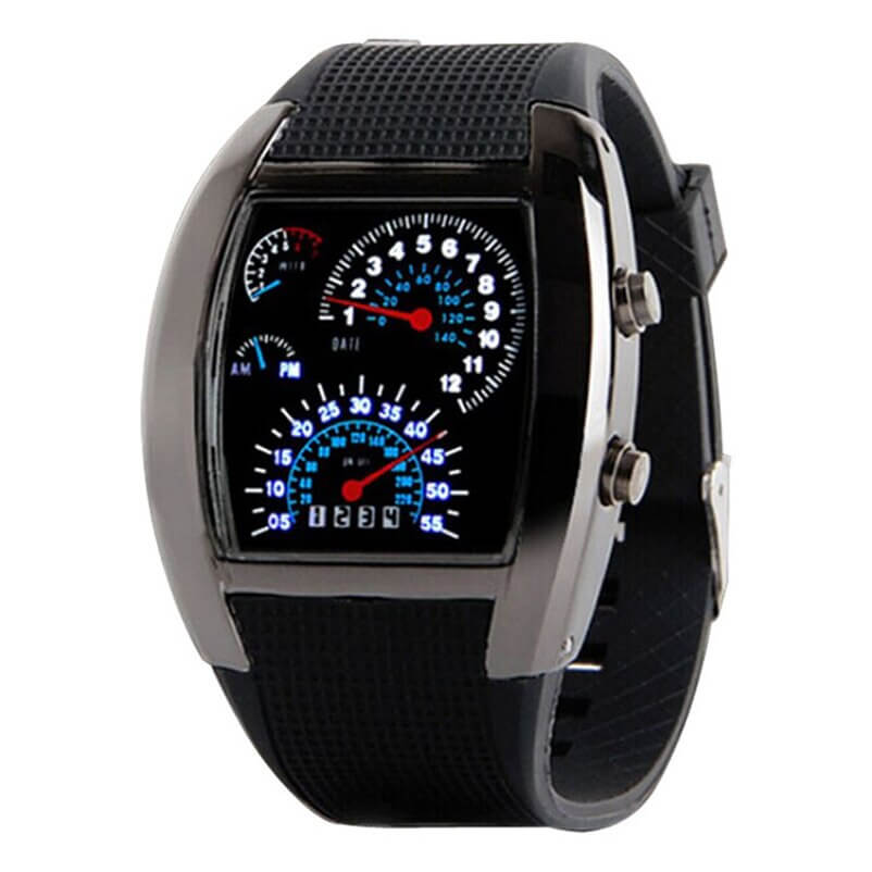 Herren -Tachometer -LED -Uhr 10