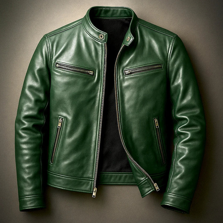 Herren Bikerjacke mit Reissverschluss und Taschen 5