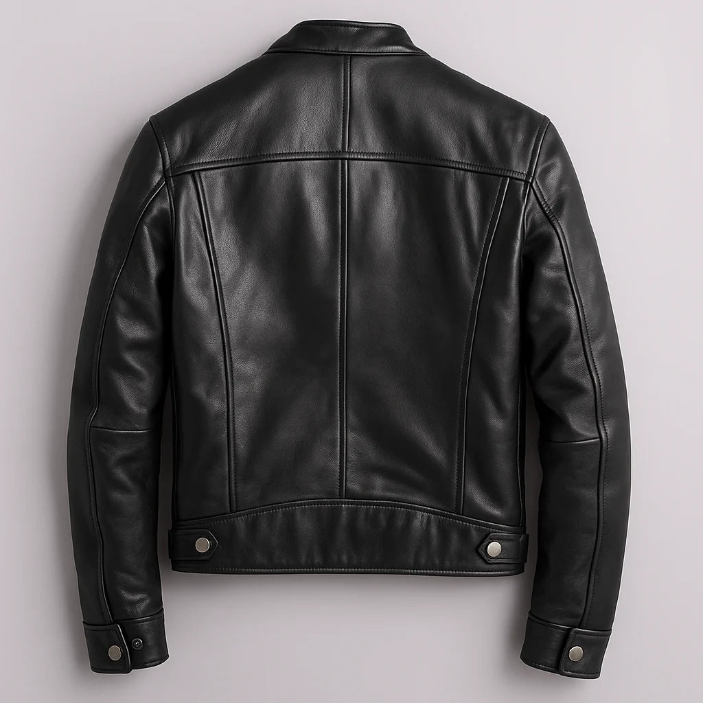 Herren Bikerjacke mit Reissverschluss und Taschen 6