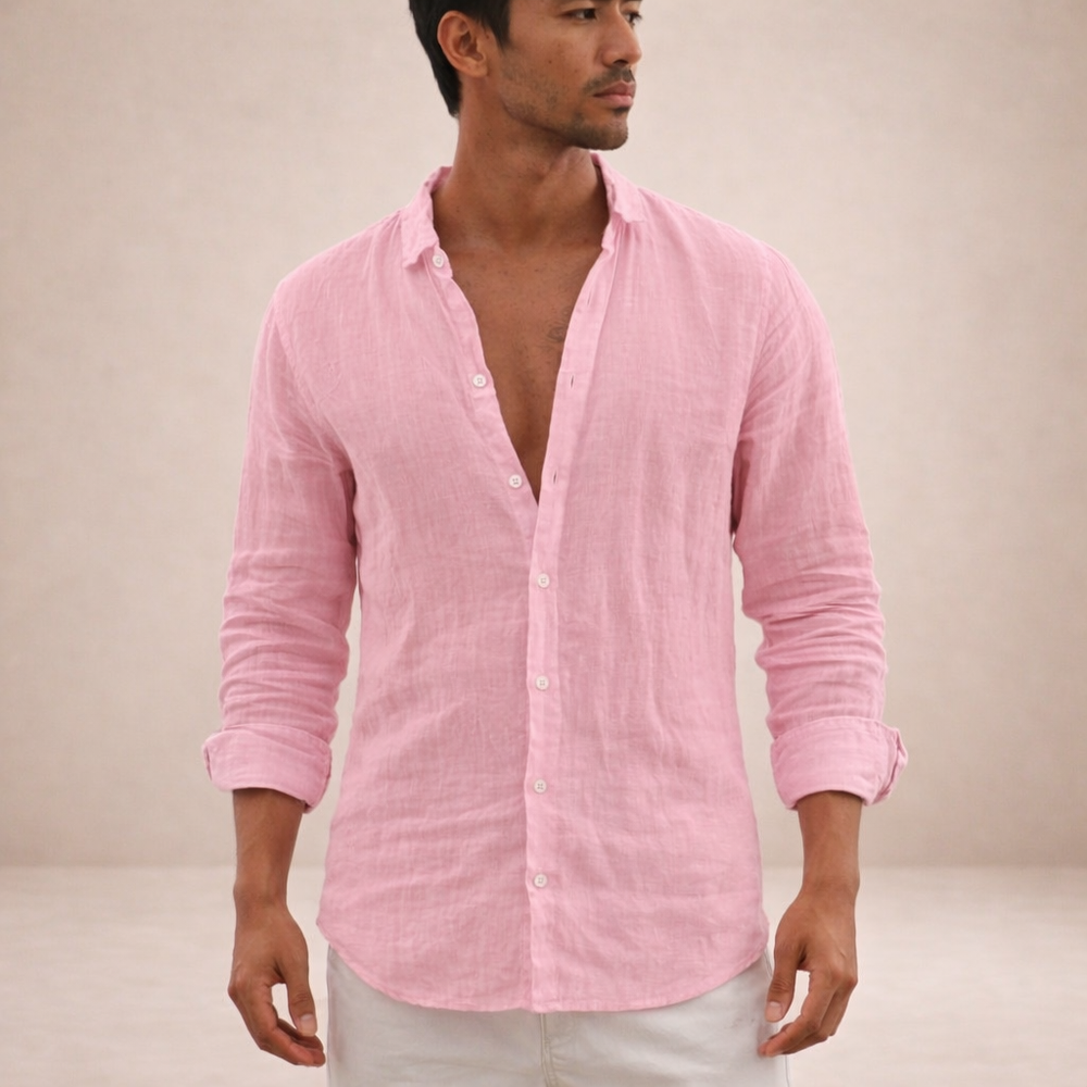 Herren Freizeithemd mit offenem Kragen für lässigen Stil und Komfort 1