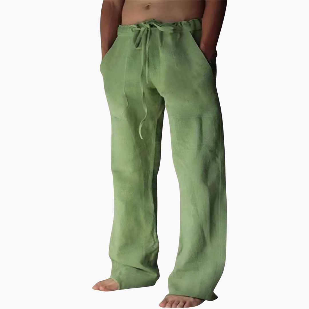 Herren Freizeithose Mit Kordelzug – Bequem, Lässig Und Ideal Für Den Sommer, Atmungsaktiv, Gerades Bein, Zwei Seitentaschen 3