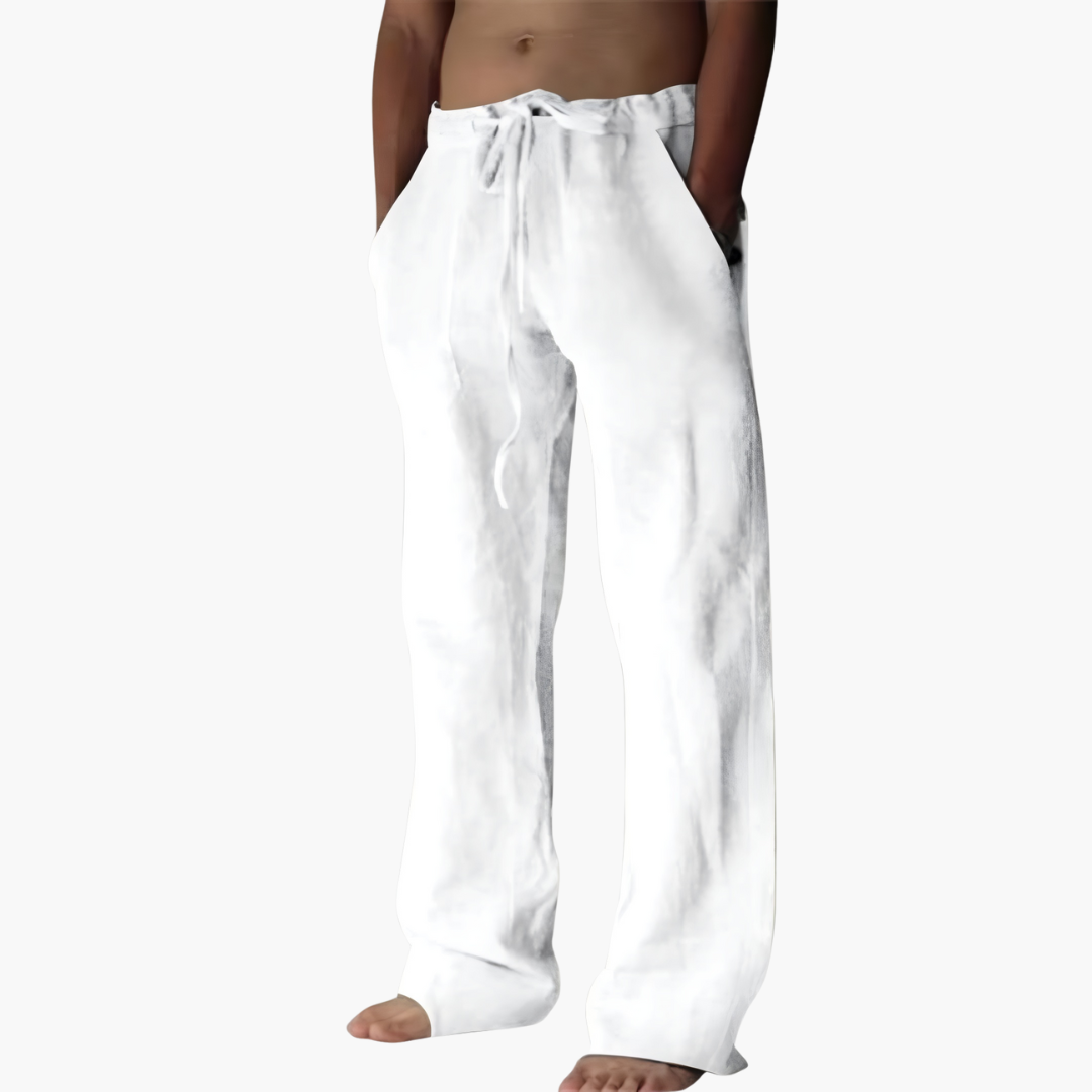 Herren Freizeithose Mit Kordelzug – Bequem, Lässig Und Ideal Für Den Sommer, Atmungsaktiv, Gerades Bein, Zwei Seitentaschen 4