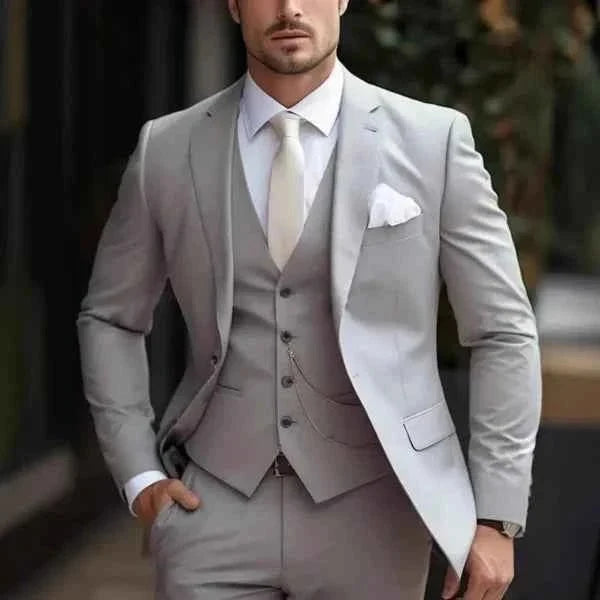 Herren Hochzeitsanzug dreiteilig mit Weste 3