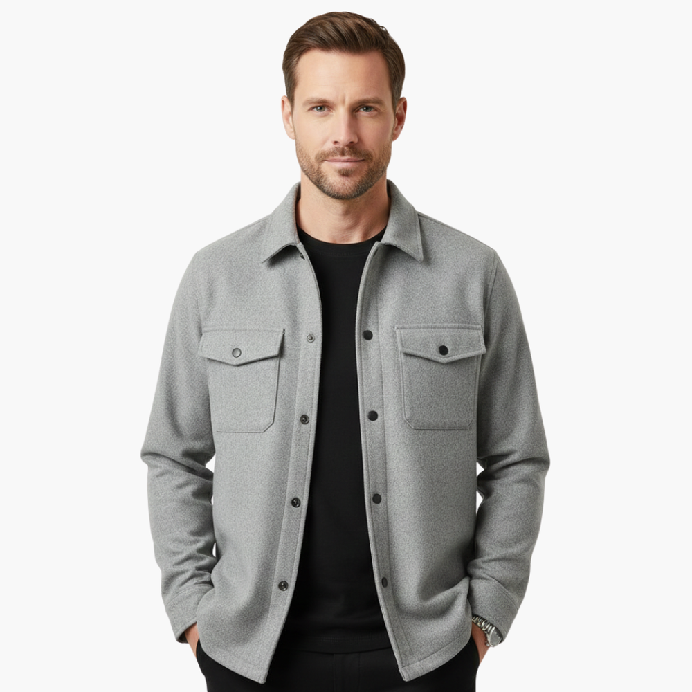 Herren Jacke Mit Klassischem Kragen Und Brusttaschen Für Lässige Looks – Modische Hemdjacke Für Jeden Anlass 1