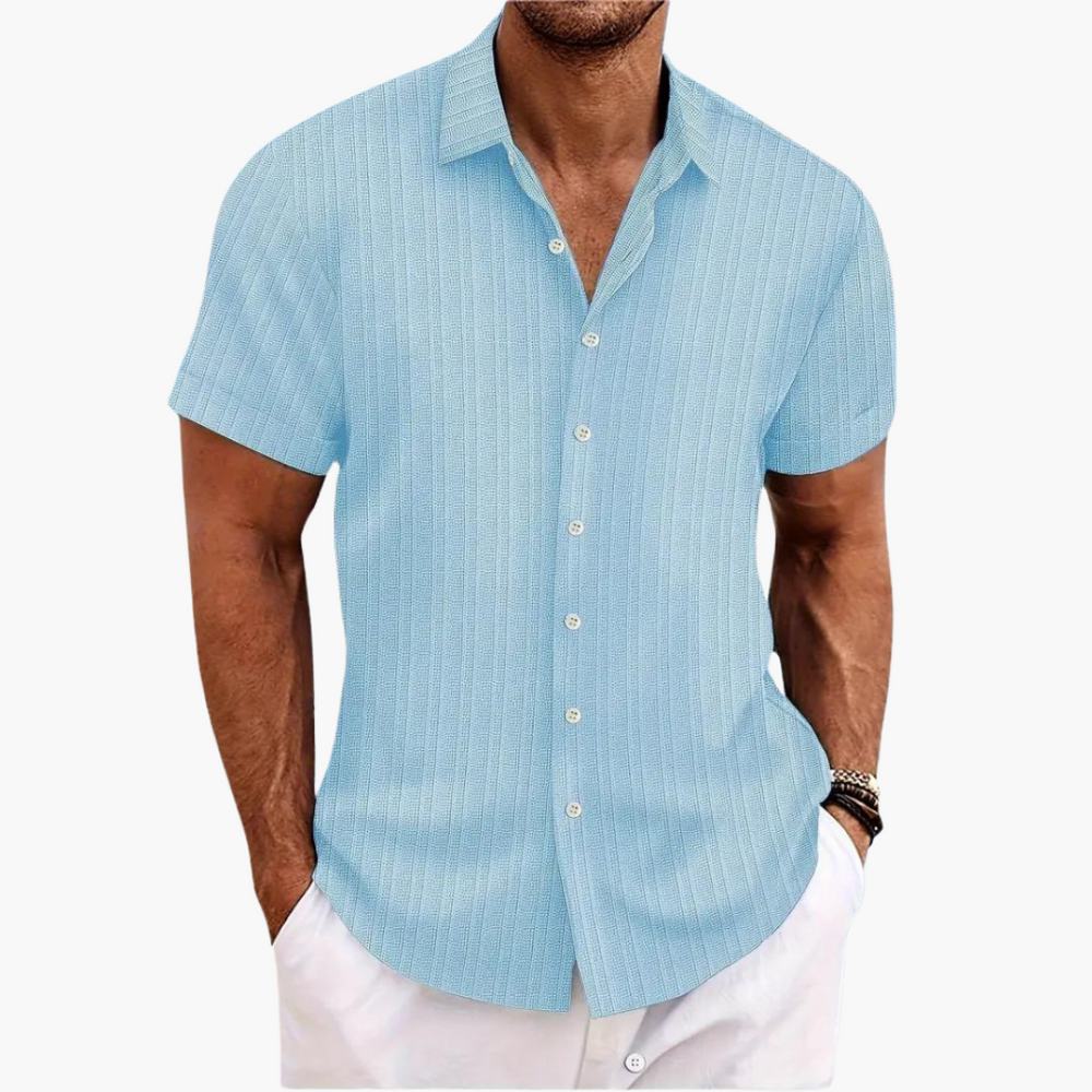 Herren Kurzarmhemd – Atmungsaktives Hemd für Herren, Stilvolles Sommerhemd für Lässige Outfits 1