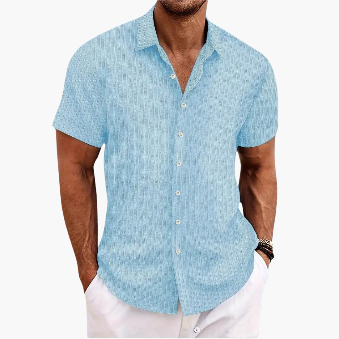 Herren Kurzarmhemd – Atmungsaktives Hemd für Herren, Stilvolles Sommerhemd für Lässige Outfits 1