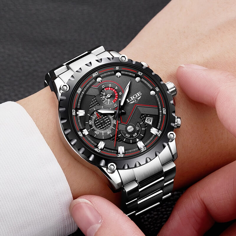 Herren Military Steel Watch 3