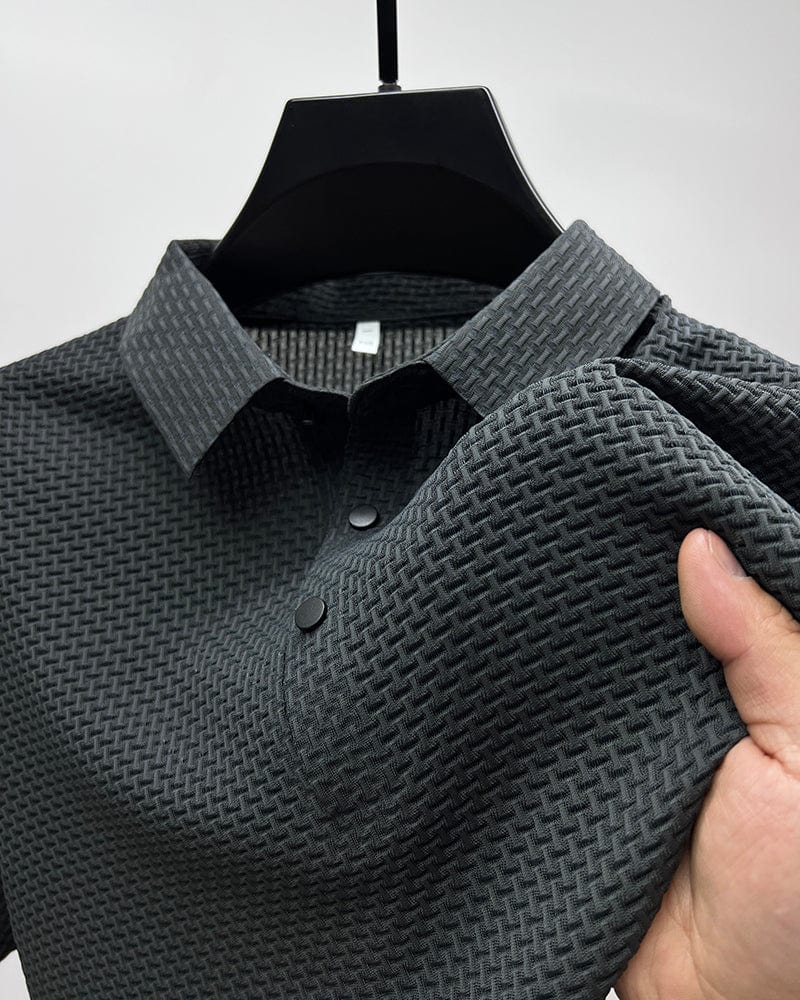 Herren Poloshirt Mit Mesh-Design – Atmungsaktives Poloshirt Für Herren, Modern Und Vielseitig 0