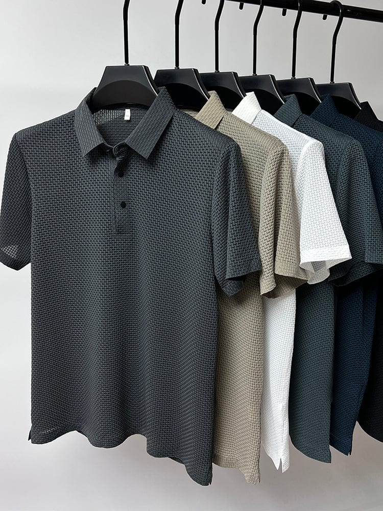 Herren Poloshirt Mit Mesh-Design – Atmungsaktives Poloshirt Für Herren, Modern Und Vielseitig 7