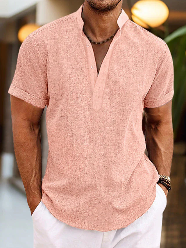 Herren Poloshirt V-Ausschnitt – Bequemes Poloshirt Für Herren, Stilvoll Und Vielseitig Kombinierbar 0