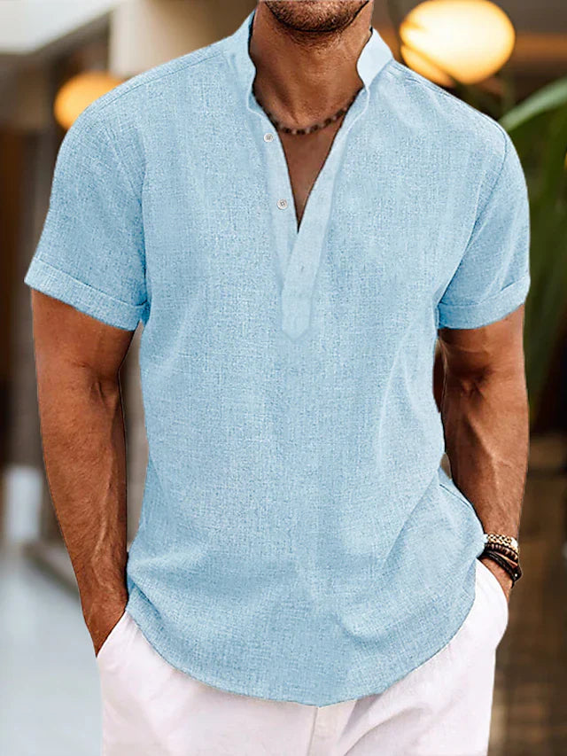 Herren Poloshirt V-Ausschnitt – Bequemes Poloshirt Für Herren, Stilvoll Und Vielseitig Kombinierbar 1