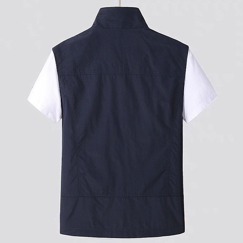 Herren Weste Stehkragen – Atmungsaktive Gilet für Komfort und Stil, Schnelltrocknend, Praktisch für Alltag und Freizeit 1