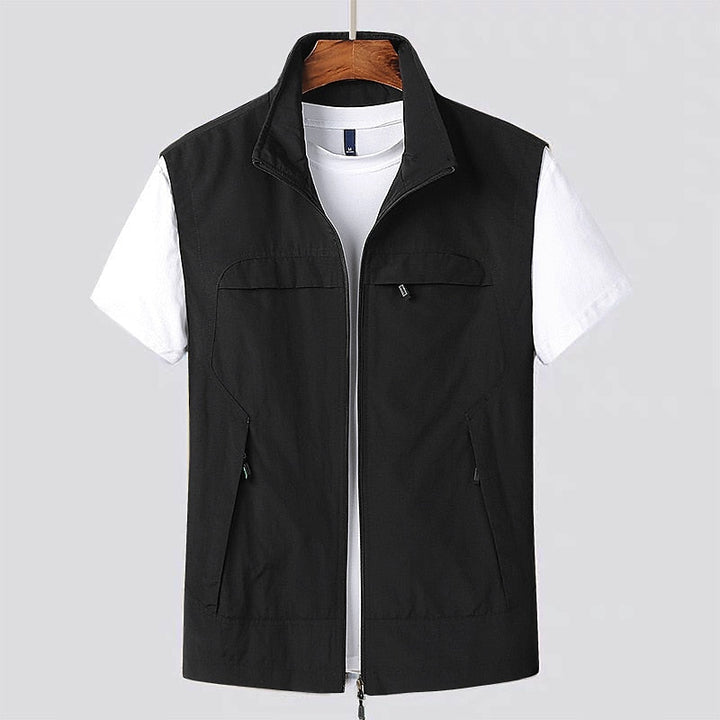 Herren Weste Stehkragen – Atmungsaktive Gilet für Komfort und Stil, Schnelltrocknend, Praktisch für Alltag und Freizeit 3