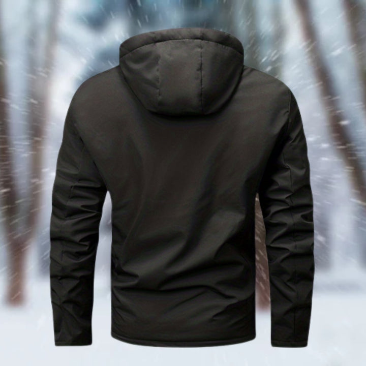 Herren Winterjacke Wasserdicht Gefüttert mit Kapuze Sportlich Modern 1