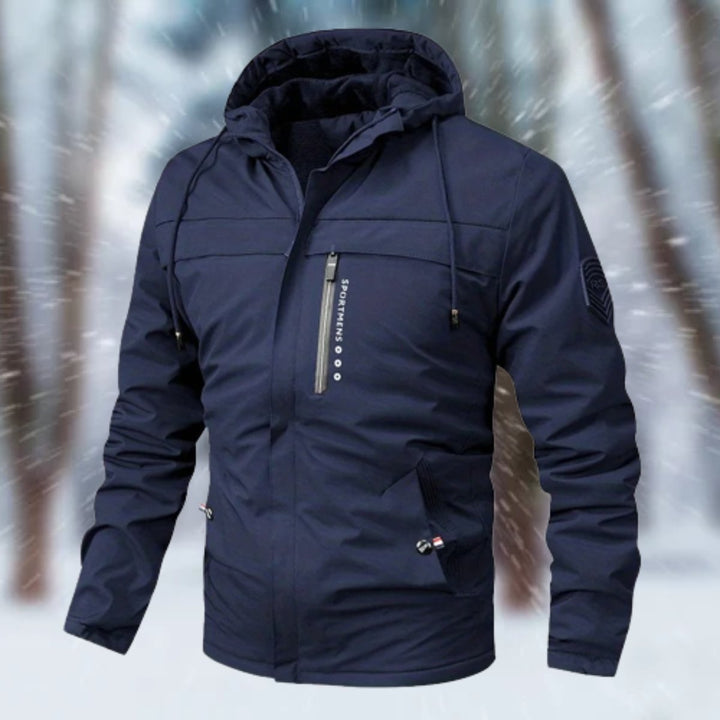 Herren Winterjacke Wasserdicht Gefüttert mit Kapuze Sportlich Modern 3