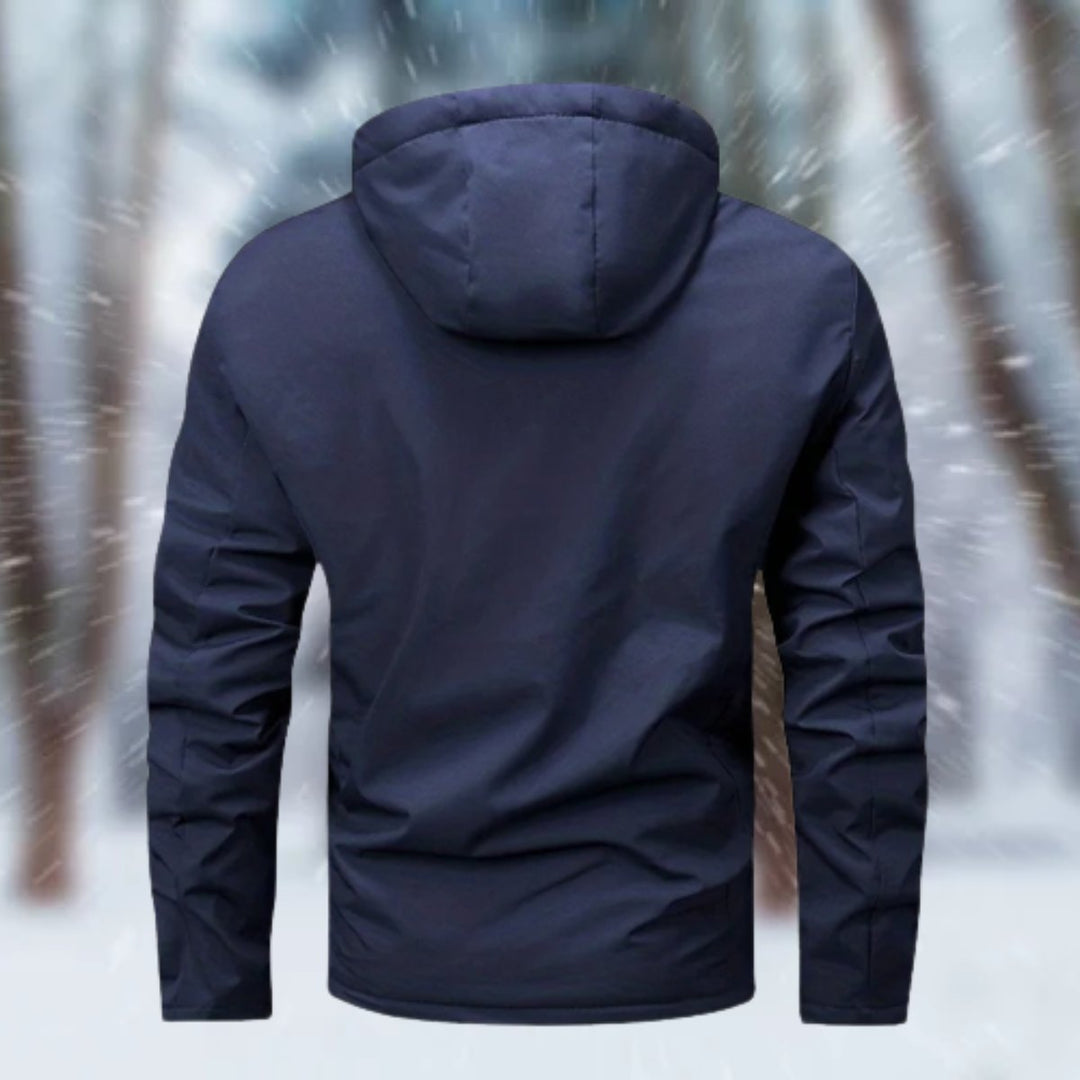 Herren Winterjacke Wasserdicht Gefüttert mit Kapuze Sportlich Modern 4