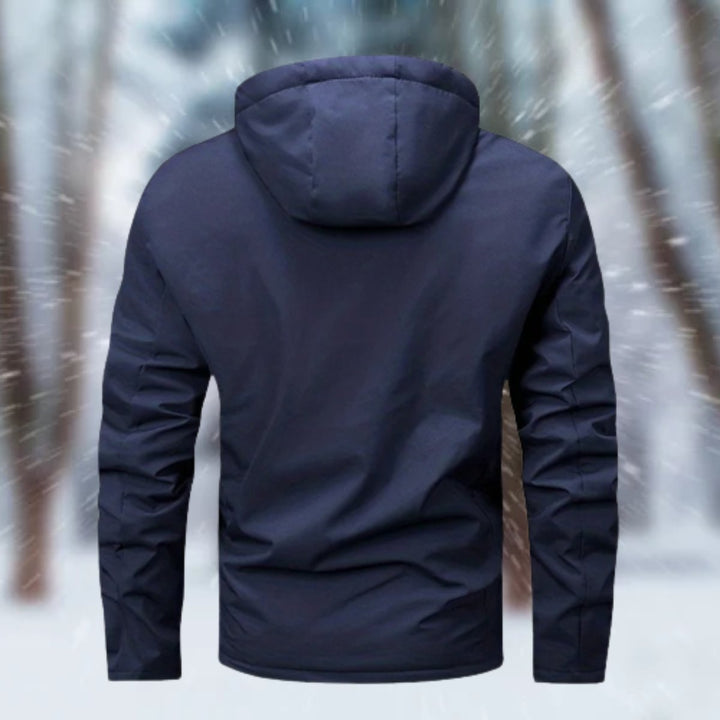 Herren Winterjacke Wasserdicht Gefüttert mit Kapuze Sportlich Modern 4