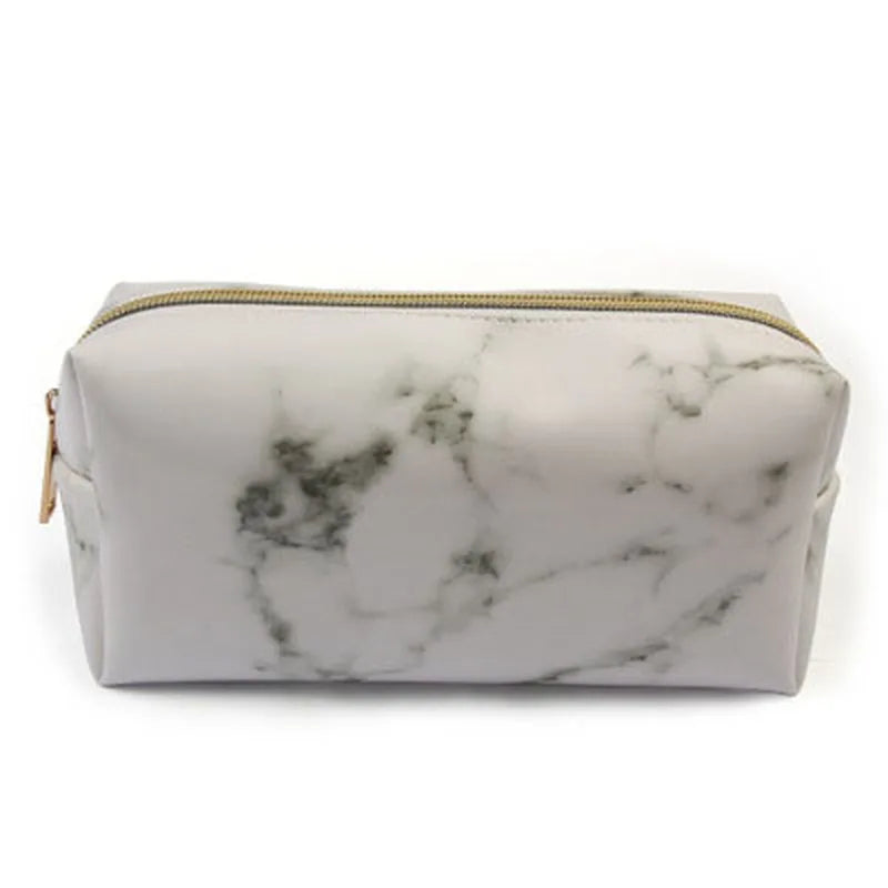 Lilyana | Marmor Eleganz 3-in-1 Kosmetik-Make-up Reisetaschen-Set