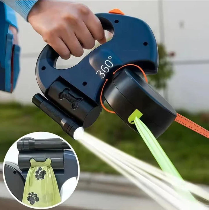 Hunde Doppelleine mit Kotbeutelhalter & LED Licht | LeinenMeister 1