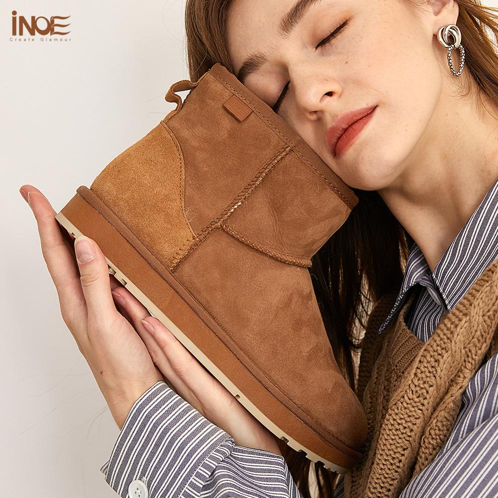 Inoe Wildleder-Winterstiefel | Echtes Schaffell, super warm und weich 6