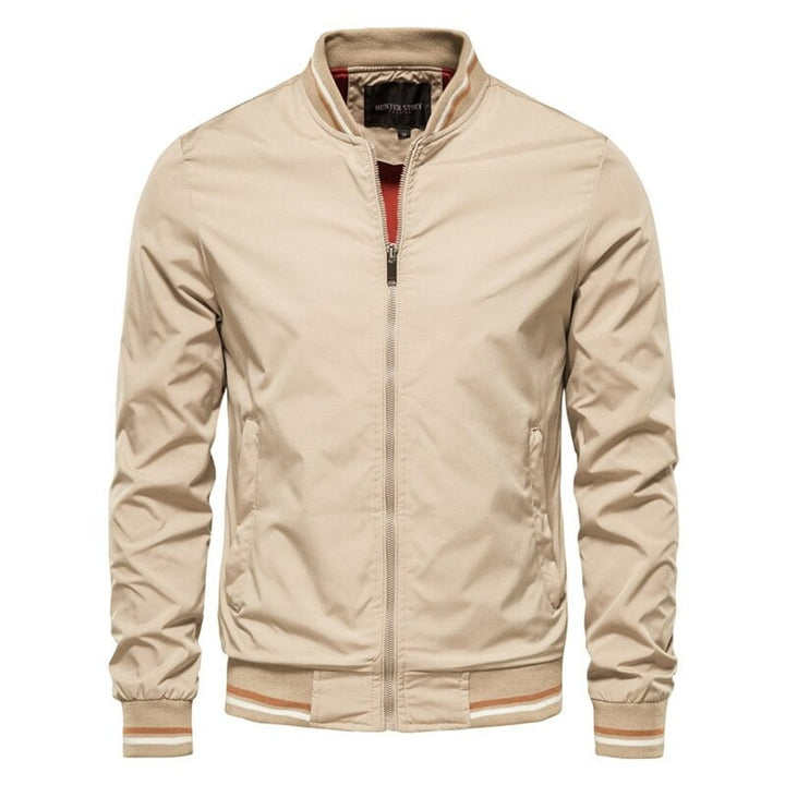 Jacke Herren Bomberjacke Unifarben Mit Kontrast Rippbündchen & Reißverschluss – Bequeme Passform Für Lässige Outfits 3