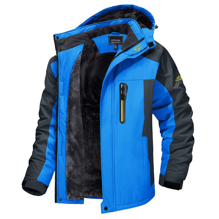 Jacke Herren Winterjacke Kältefest mit Reißverschluss für Outdoor und Freizeit 2
