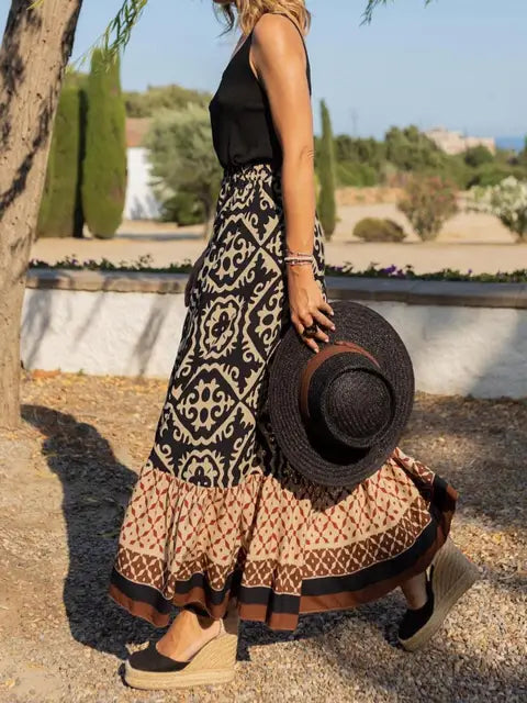IZZY | Lange Sommerrock im Retro Boho Stil