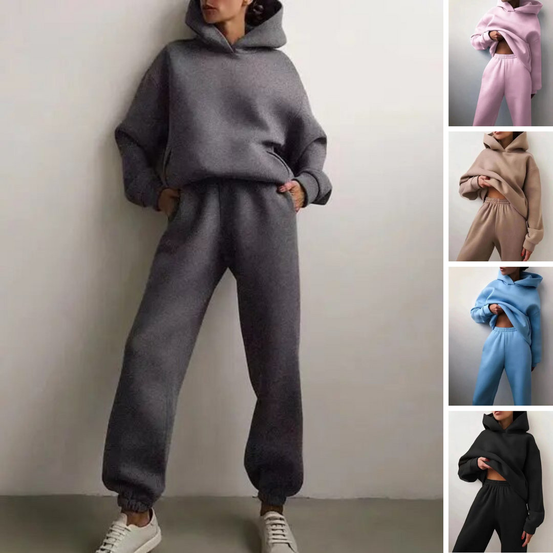 Clara | Gemütliches Damen-Sweatset mit Kapuze und Jogginghose