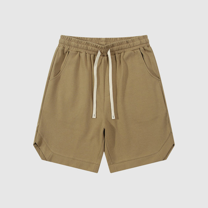  Herren Retro Twill Baumwolle lockere Sportshorts-4