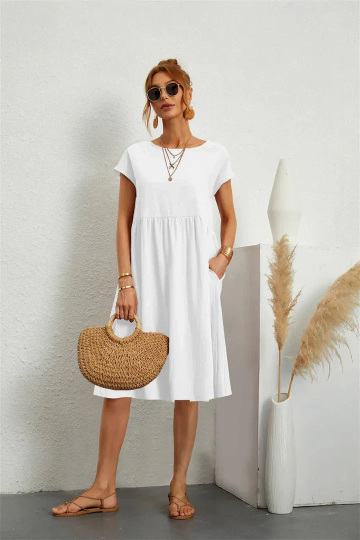 Kleider Damen Sommerkleid Mit Taschen Lässig Elegant Bequem Für Alltag Und Freizeit 11