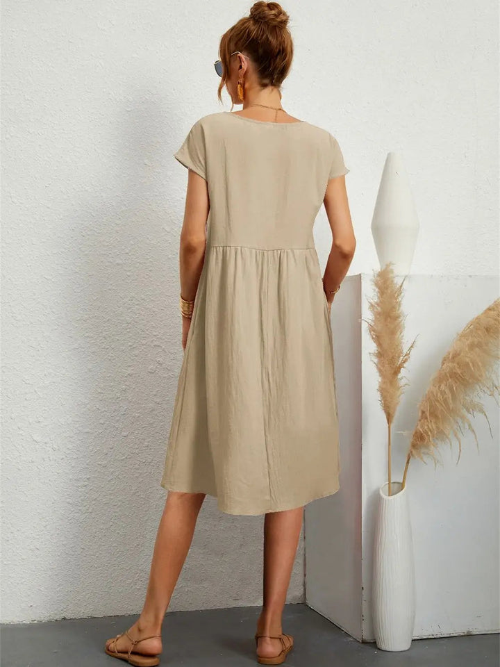 Kleider Damen Sommerkleid Mit Taschen Lässig Elegant Bequem Für Alltag Und Freizeit 4