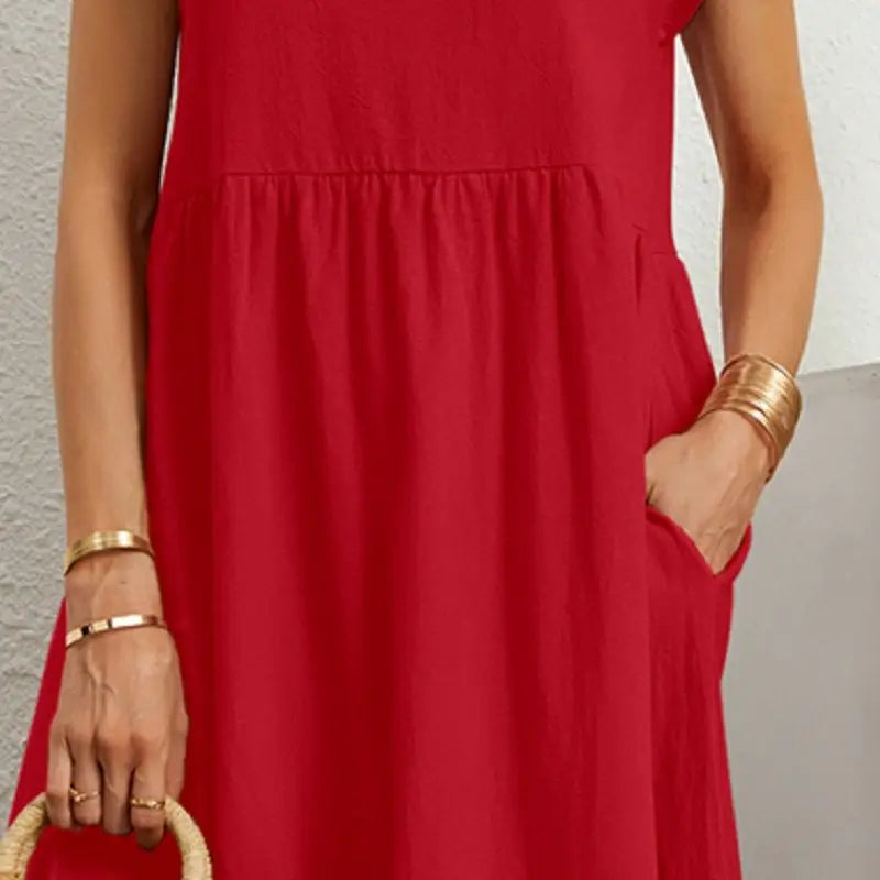 Kleider Damen Sommerkleid Mit Taschen Lässig Elegant Bequem Für Alltag Und Freizeit 6