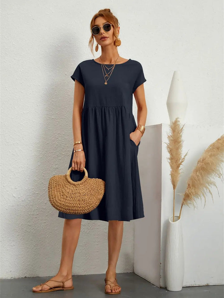 Kleider Damen Sommerkleid Mit Taschen Lässig Elegant Bequem Für Alltag Und Freizeit 9